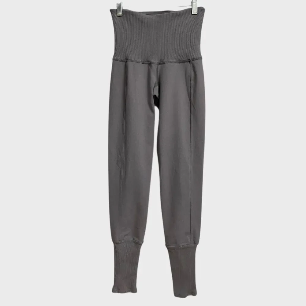 Karma Athletics Yama Leggings Tights Women's Size XS-S Heathered Grey Yoga Gym